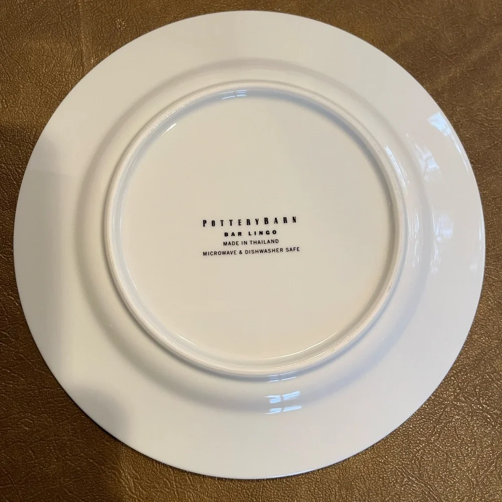 Set of 4 Pottery Barn Appetizer Plates Featuring 